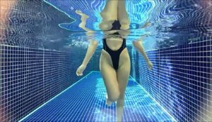 【グラドル】変態競泳水着を美女の股間を水中カメラでしつこく接写😍グリグリ×準備体操【佐原ゆき】
