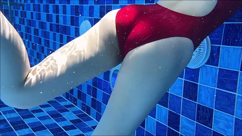 【グラドル】透明感溢れる18歳にピッタリ張り付く競泳水着フェチ😍水中カメラ×高身長【平山えゆ】 – キワドいカット2