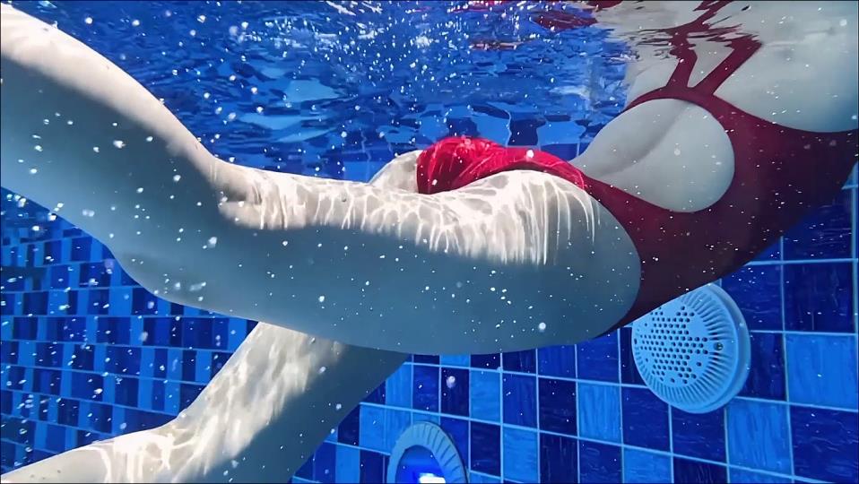 【グラドル】透明感溢れる18歳にピッタリ張り付く競泳水着フェチ😍水中カメラ×高身長【平山えゆ】 – 可愛いカット2