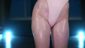 【フェチ画像】ハイレグレオタードで踊る人気アイドルのテッカテカボディ????Gカップ×尻フェチ【篠見星奈】