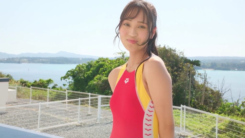 【フェチ画像】正統派美少女高校生のピュア競泳水着をプールサイドで撃つ😍尻フェチ&times;デビュー【田中まほろ】 &ndash; セクシーなカット